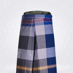 Cloud Burst Charcoal Grey multi colour  Checked Cotton Lungi